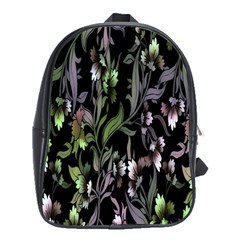 Floral Pattern Background School Bags (xl)  by Simbadda