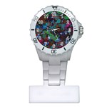 Dark Watercolor On Partial Image Of San Francisco City Mural Usa Plastic Nurses Watch Front