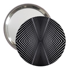 Abstract Of Shutter Lines 3  Handbag Mirrors by Simbadda