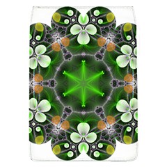 Green Flower In Kaleidoscope Flap Covers (l)  by Simbadda