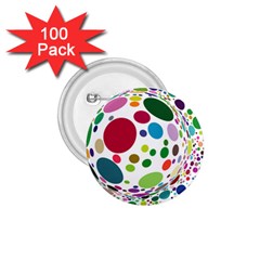 Color Ball 1 75  Buttons (100 Pack) 