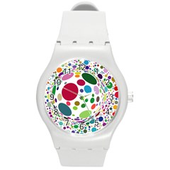 Color Ball Round Plastic Sport Watch (m) by Mariart