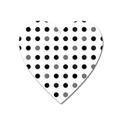 Polka Dots  Heart Magnet by Valentinaart