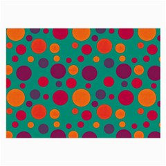 Polka Dots Large Glasses Cloth (2-side) by Valentinaart