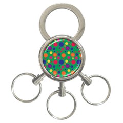 Polka Dots 3-ring Key Chains by Valentinaart