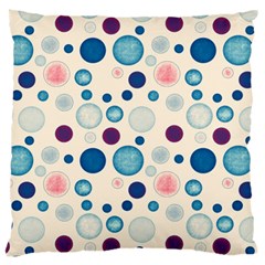 Polka Dots Large Flano Cushion Case (one Side)