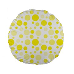 Polka Dots Standard 15  Premium Flano Round Cushions by Valentinaart