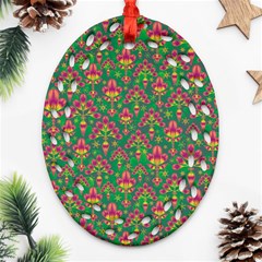 Pattern Oval Filigree Ornament (two Sides) by Valentinaart