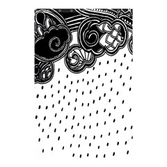 Batik Rain Black Flower Spot Shower Curtain 48  X 72  (small) 