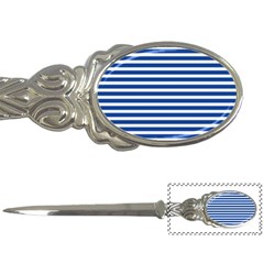 Horizontal Stripes Dark Blue Letter Openers by Mariart