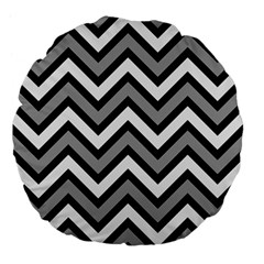 Zig Zags Pattern Large 18  Premium Flano Round Cushions