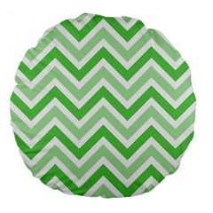 Zig Zags Pattern Large 18  Premium Flano Round Cushions