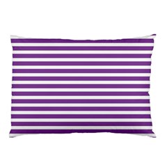 Horizontal Stripes Purple Pillow Case (two Sides) by Mariart