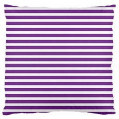 Horizontal Stripes Purple Large Cushion Case (two Sides) by Mariart