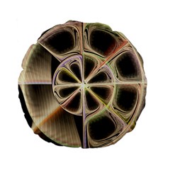 Background With Fractal Crazy Wheel Standard 15  Premium Flano Round Cushions by Simbadda