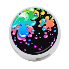 Neon Paint Splatter Background Club 4-port Usb Hub (two Sides)  by Mariart