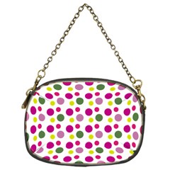 Polka Dot Purple Green Yellow Chain Purses (one Side)  by Mariart