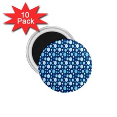 Polka Dot Blue 1 75  Magnets (10 Pack) 