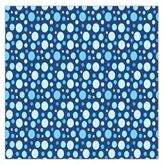 Polka Dot Blue Large Satin Scarf (square) by Mariart