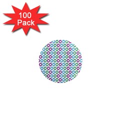 Polka Dot Like Circle Purple Blue Green 1  Mini Magnets (100 Pack) 