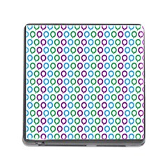 Polka Dot Like Circle Purple Blue Green Memory Card Reader (square) by Mariart