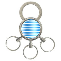 Polka Dots Blue White 3-ring Key Chains by Mariart