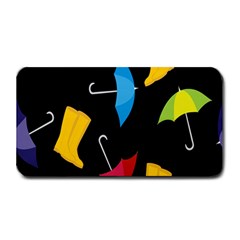 Rain Shoe Boots Blue Yellow Pink Orange Black Umbrella Medium Bar Mats by Mariart