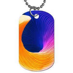 Wave Waves Chefron Color Blue Pink Orange White Red Purple Dog Tag (two Sides) by Mariart