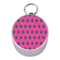 Polka Dot Circle Pink Purple Green Mini Silver Compasses by Mariart