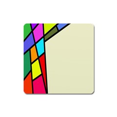 Digitally Created Abstract Page Border With Copyspace Square Magnet by Simbadda