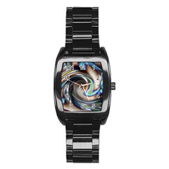 Twirl Liquid Crystal Stainless Steel Barrel Watch by Simbadda