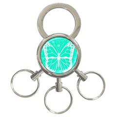 Butterfly Cut Out Flowers 3-ring Key Chains by Simbadda