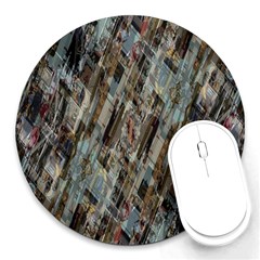 Abstract Chinese Background Created From Building Kaleidoscope Round Mousepads by Simbadda