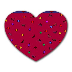 Red Abstract A Colorful Modern Illustration Heart Mousepads by Simbadda