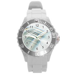 Business Background Abstract Round Plastic Sport Watch (l) by Simbadda