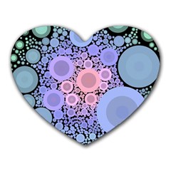 An Abstract Background Consisting Of Pastel Colored Circle Heart Mousepads by Simbadda