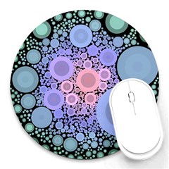 An Abstract Background Consisting Of Pastel Colored Circle Round Mousepads by Simbadda