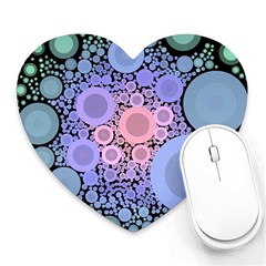 An Abstract Background Consisting Of Pastel Colored Circle Heart Mousepads by Simbadda