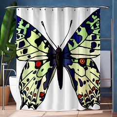 A Colorful Butterfly Image Shower Curtain 60  X 72  (medium)  by Simbadda