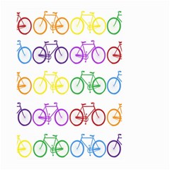 Rainbow Colors Bright Colorful Bicycles Wallpaper Background Large Garden Flag (two Sides) by Simbadda