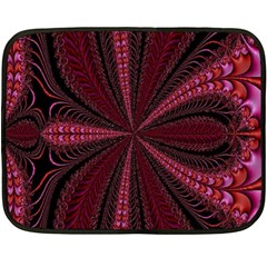 Red Ribbon Effect Newtonian Fractal Fleece Blanket (mini) by Simbadda