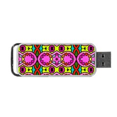 Colourful Abstract Background Design Pattern Portable Usb Flash (two Sides) by Simbadda