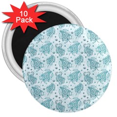 Decorative Floral Paisley Pattern 3  Magnets (10 Pack)  by TastefulDesigns