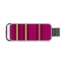 Stripes Background Wallpaper In Purple Maroon And Gold Portable Usb Flash (one Side) by Simbadda