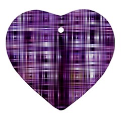 Purple Wave Abstract Background Shades Of Purple Tightly Woven Heart Ornament (two Sides) by Simbadda