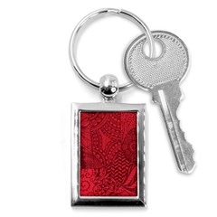 Deep Red Background Abstract Key Chains (rectangle)  by Simbadda