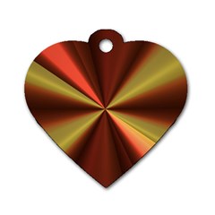 Copper Beams Abstract Background Pattern Dog Tag Heart (one Side)