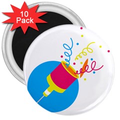 Celebration Injecting 3  Magnets (10 Pack) 