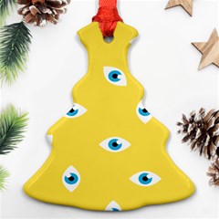 Eye Blue White Yellow Monster Sexy Image Christmas Tree Ornament (two Sides) by Mariart