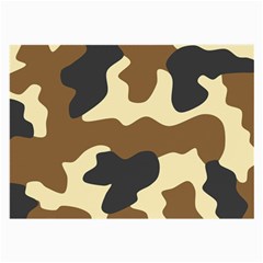 Initial Camouflage Camo Netting Brown Black Large Glasses Cloth by Mariart